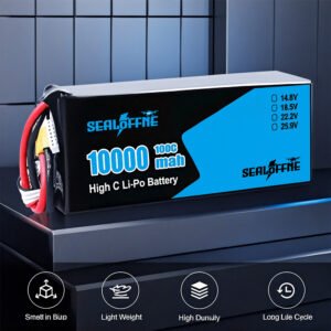 KlesMan 6S 10000mAh 22.2V FPV Drone Lipo Battery - XT60 Connector | 50C Discharge for 10-Inch Drones​
