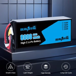 KLS0880 8S2P FPV Racing Drone Battery - 29.6V 8000mAh 70C LiPo | XT60 Connector | 40 Min Flight